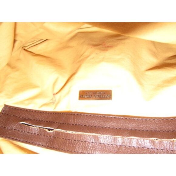 Bottega Veneta Vintage Crossbody Reptile Print Fabric In Browns - Picture 10 of 12